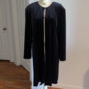 R&K  Black Velvet Evening Coat